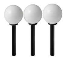 LAMPIONE LAMPIONCINO GLOBO DA GIARDINO 30cm KIT COMPLETO PALO 1,5MT OPALE PZ 3