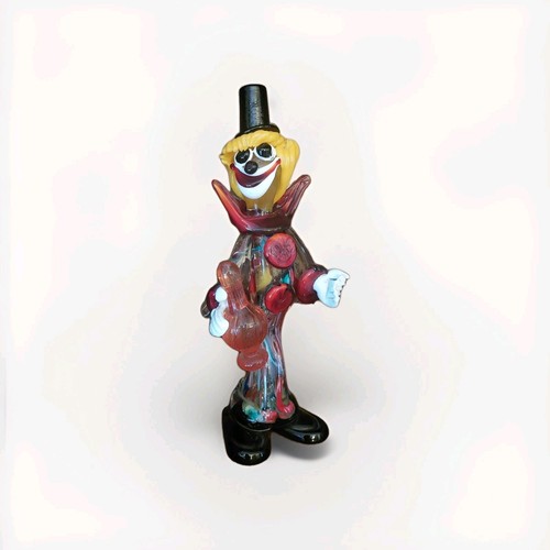 Clown con bottiglia murano - clown,