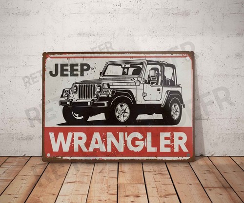 Plaque métal vintage jeep - plaque,