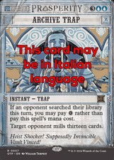 MTG ARCHIVE TRAP 7 EXC - TRAPPOLA D'ARCHIVIO - OTP IT - MAGIC