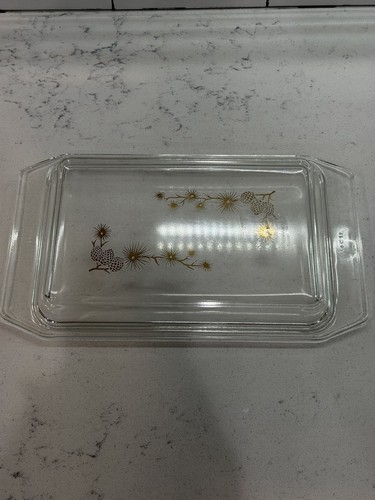 Vintage pyrex golden pine - pyrex,