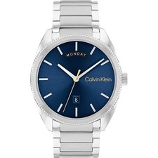 Orologio Uomo CK CALVIN KLEIN PROGRESS 25200446 Acciaio Blu