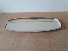 Vassoio Alessi Alfra Ovale Portapane Vintage '60 '70 Acciaio Inox Design Italy