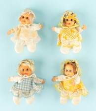 Lotto 4 mini bambole peluche