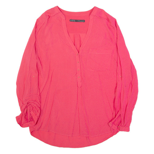 Zara basic camicia donna rosa - camicia,