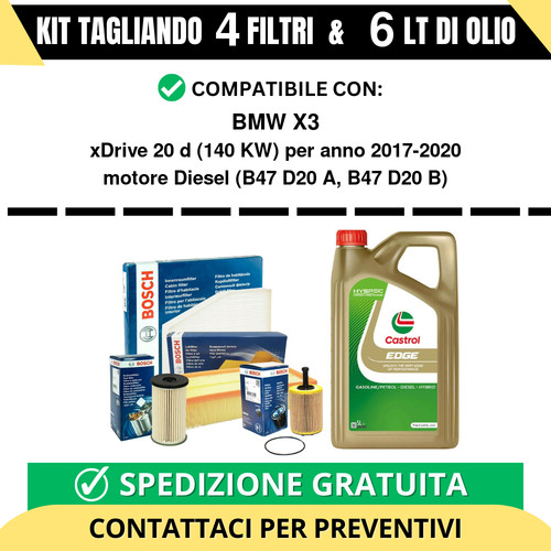 Tagliando per bmw - x3, xdrive
