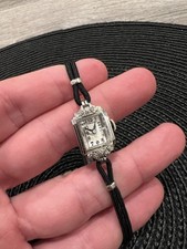 Orologio donna Hamilton vintage oro 14 kt con diamanti veri