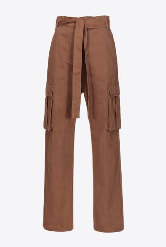 Pinko pantaloni cargo cotone - pantaloni,