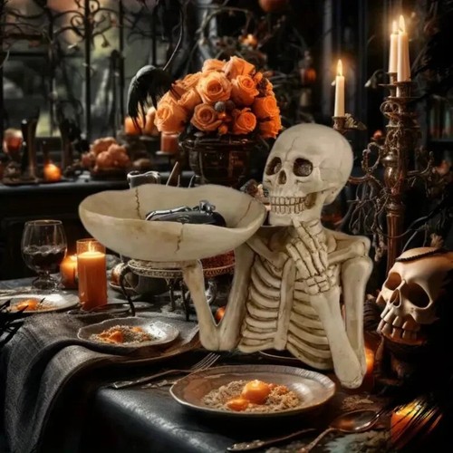 Vassoio scheletro halloween - scheletro,