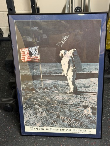 Poster buzz aldrin - poster, firmato