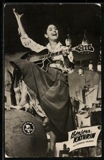 Caterina Valente con chitarra a Bonjour, Kathrin, cartolina 