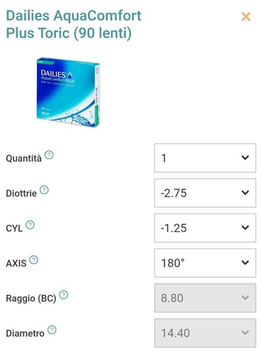 Lenti contatto dailies aqua - lenti, a