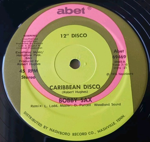 Bobby sax caribbean - bobby, disco
