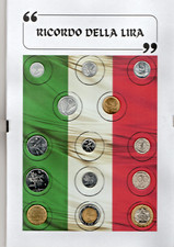Ricordo della LIRA Quadro monete FDC della Repubblica Italiana dal 1951 al 2001