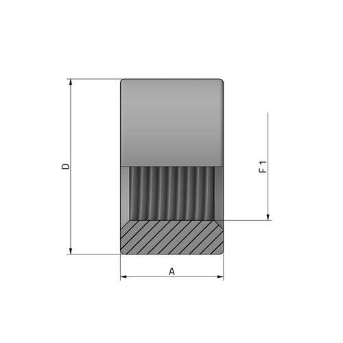 Borchia saldare femmina - 2", a