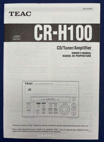 Manuale uso originale teac - d'uso,