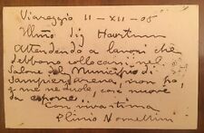Cartolina autografa di Plinio Nomellini
