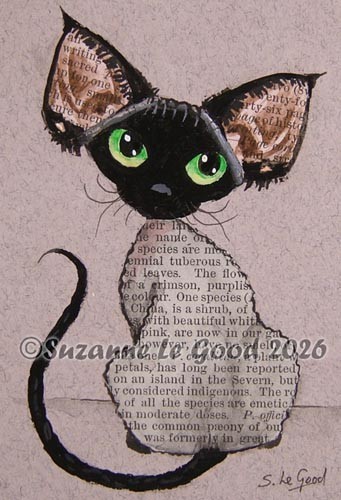 Devon rex cat kitten aceo - cat, art