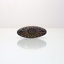 Pomello ellittico pomo maniglia ottone art deco' ferramenta vintage antica a230