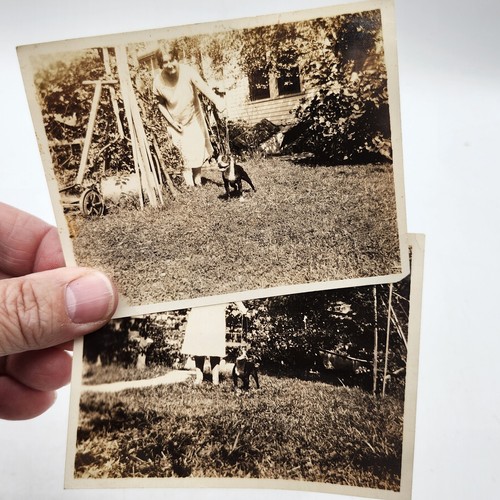 Vintage black white photo - &,