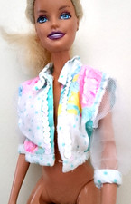 B1115 - BARBIE TEEN TALK 1992 giacca camicia top originale da restaurare