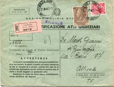 G50 - Not. Atti Giudiziari da Vicenza a Altirole (TV) 25-9-1957.  