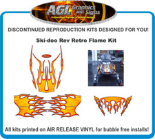 Retro Flame Sled Wrap for