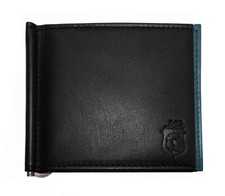 Portafoglio Sottile Uomo.  Vera Pelle con Molla Fermasoldi Portacarte Documenti