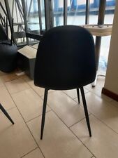 Sedie moderne da interno in ecopelle nera 