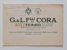 G. & L. F.LLI CORA TORINO VERMOUTH VINI SPUMANTI AMERICANO AMARO 1939 Cartoncino