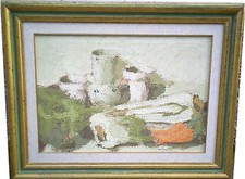 FRANCO MARZILLI - COMPOSIZIONE 1979 - VECCHIO, GRANDE QUADRO DIPINTO OLIO TELA