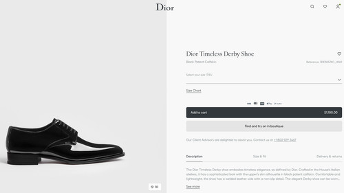 Scarpa dior timeless derby - dior,