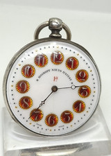 ROSKOPF NIETO OROLOGIO DA TASCA A CHIAVETTA SILVER POCKET WATCH MONTRE A GOUSSET