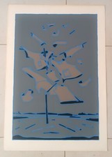 ♥ FRANCESCO CASORATI SERIGRAFIA A COLORI VENTO  70X50 CM QUADRO VINTAGE