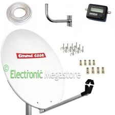 KIT INSTALLAZIONE COMPLETO PARABOLA SATELLITARE 80 STAFFA MURO CAVO 5mm SAT