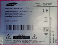 RICAMBI PER TV SAMSUNG UE32H4000AK