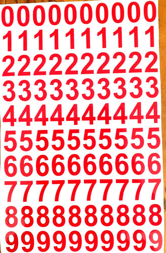 Numeri vinili rossi