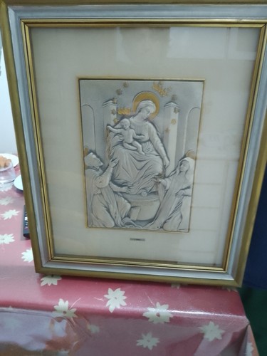 Quadro argento madonna - argento,