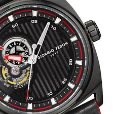 Orologio Giorgio Fedon 1919 The Legend Nero Italiano Cuore Aperto Automatico CTRL £400 