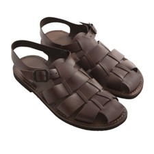 Mens closed leather fisherman - leather,