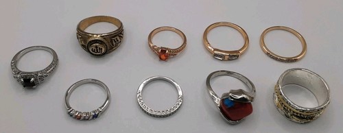 Silver plated rings - 9, x