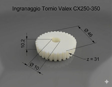 Ingranaggio Tornio Valex CX250
