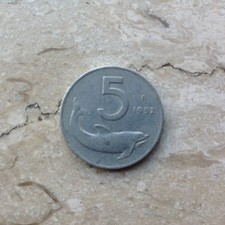 5 Lire 1952 Italia Delfino e