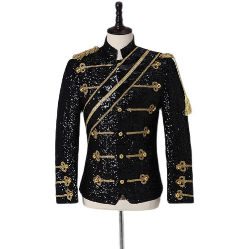 Giacca uomo nera - , paillettes