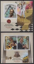 Lollini G15 Congo 2019 MNH 2 fogli MUSICA MASSONI Louis Armstrong