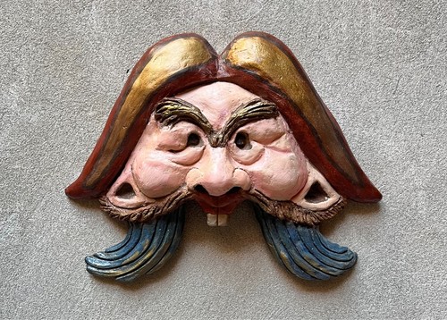 Maschera muro terracotta - da, in