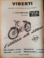 VIVI' VIBERTI CICLOMOTORE - VECCHIA PUBBLICITA' ADVERT -TT1