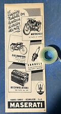 Rara Pubblicità MASERATI del 1957