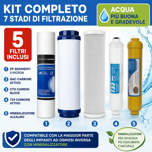Kit filtri depuratore acqua - 5,
