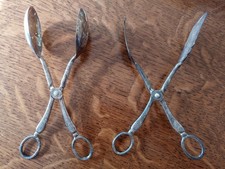 Coppia posate vintage in lamina d'argento Ep. Zinc made in Italy 